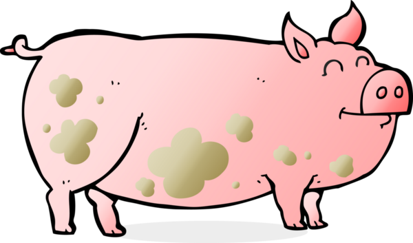 El yazısıyla çizilmiş çamurlu domuz insan tarafından çizilmiş.