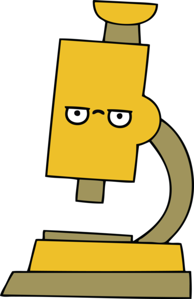 Bir insan tarafından çizilmiş güzel bir mikroskop çizimi.