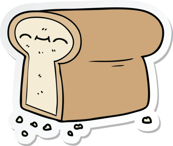 Bir insan tarafından çizilmiş bir somun ekmeğin çıkartması.