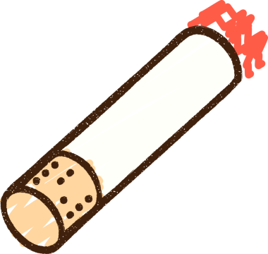 Bir insan tarafından çizilmiş sigara tebeşiri.