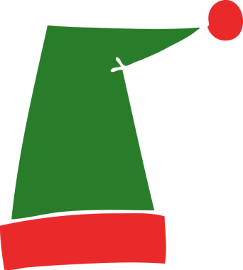 Bir insan tarafından çizilmiş bir elf şapkası.