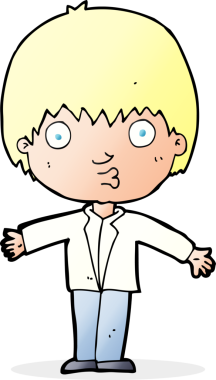 çizgi film bir insan tarafından çizilmiş hayret verici çocuk.