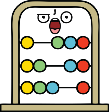 Bir insan tarafından çizilmiş abaküs karikatürü.