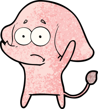 bir insan tarafından çizilmiş belirsiz bir fil.