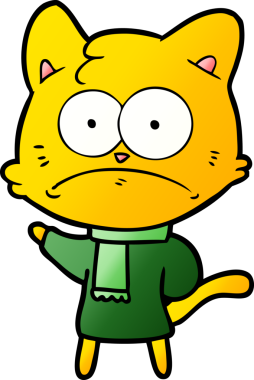 bir insan tarafından çizilmiş sinirli bir kedi.