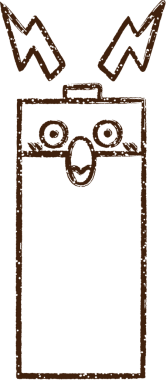 Bir insan tarafından çizilen Elektrik Bataryası Kömürü Çizimi