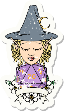 Retro Dövme Biçimli elf karakteri Bir insan tarafından çizilmiş doğal yirmi zar atışıyla