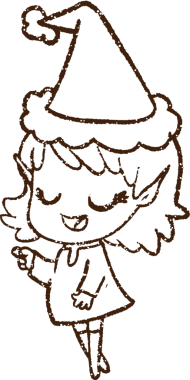 Noel Elf Kömürü Bir insan tarafından çizilmiş