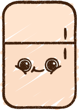 Refigerator Tebeşiri Bir insan tarafından çizilmiş