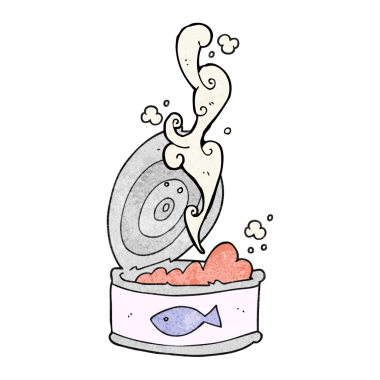 Bir insan tarafından çizilmiş el yapımı karikatür konservesi.