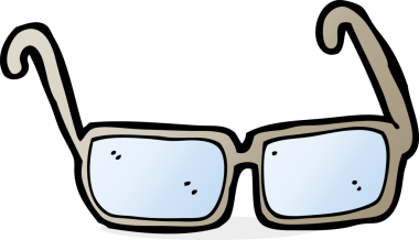 bir insan tarafından çizilmiş karikatür gözlüğü