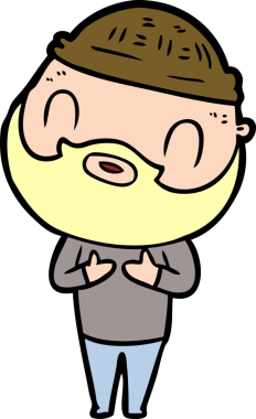 Bir insan tarafından çizilmiş sakallı bir adam.