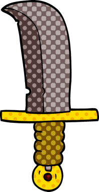 Bir insan tarafından çizilmiş karalama hançeri.