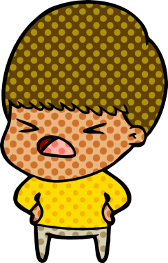 Çizgi film bir insan tarafından çizilmiş stresli adam