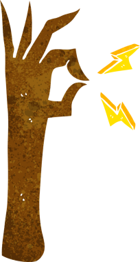 Bir insan tarafından çizilmiş el hareketi.