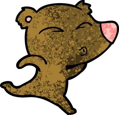 Bir insan tarafından çizilmiş bir çizgi film karakteri.