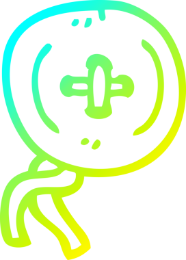 Bir insan tarafından çizilmiş bir çizgi filmin soğuk gradyan çizgisi.