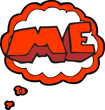 Bir insan tarafından çizilmiş serbest çizim baloncuk karikatür ME sembolü