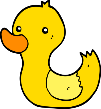 Bir insan tarafından çizilmiş ördek.