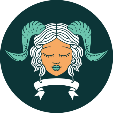 Bir insan tarafından çizilmiş parşömen pankartıyla karakterin bağlayıcı simgesi