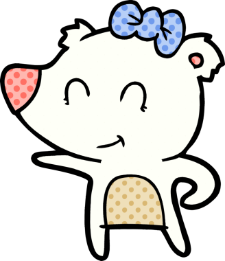 Bir insan tarafından çizilmiş kutup ayısı karikatürü