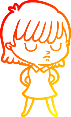 Bir insan tarafından çizilmiş bir karikatür kadın çizimi