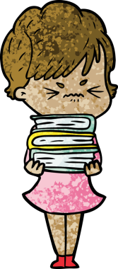 Bir insan tarafından çizilmiş, hayal kırıklığına uğramış bir kadın.