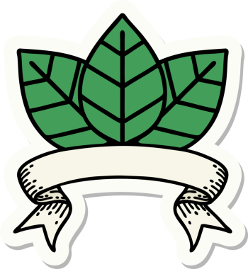 bir insan tarafından çizilmiş bir yaprak pankartı