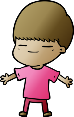 Bir insan tarafından çizilmiş kendini beğenmiş bir çocuk.