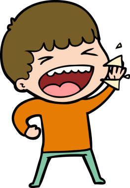 Bir insan tarafından çizilmiş gülen adam.