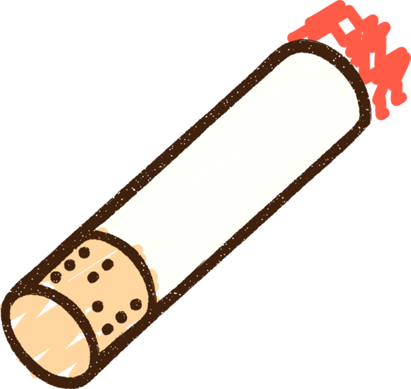 Bir insan tarafından çizilmiş sigara tebeşiri.