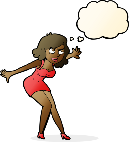 Bir insan tarafından çizilmiş düşünce balonlu kadın casus.