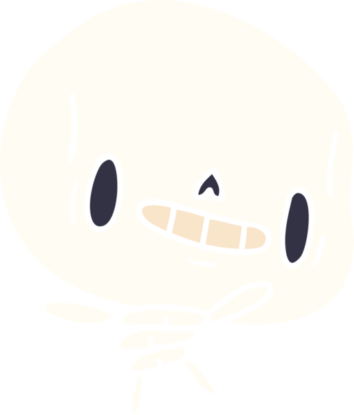 Bir insan tarafından çizilmiş güzel, ölü bir iskelet.