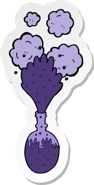 Bir insan tarafından çizilmiş patlayan kimyasalların çıkartması.