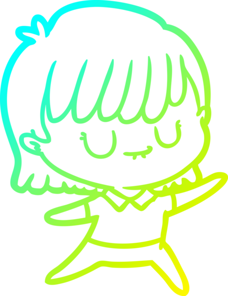 Bir insan tarafından çizilmiş bir karikatür kadın çizimi.