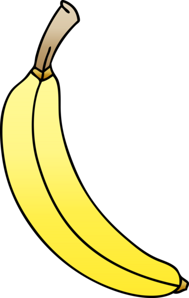 bir insan tarafından çizilmiş garip gölgeli çizgi film muzu