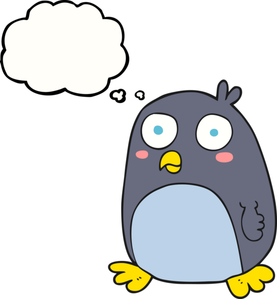 Bir insan tarafından çizilmiş serbest çizim baloncuk pengueni.