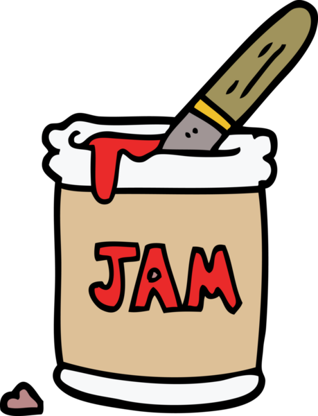 karikatür reçel kavanozu bir insan tarafından çizildi