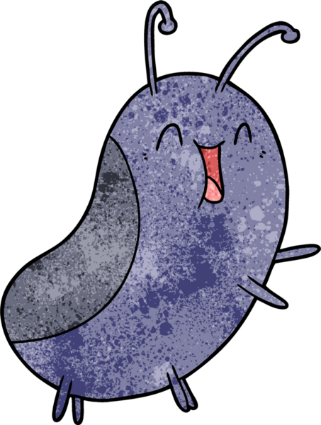 bir insan tarafından çizilmiş mutlu bir böcek.