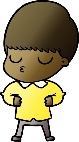 Bir insan tarafından çizilmiş sakin çocuk çizgi filmi.