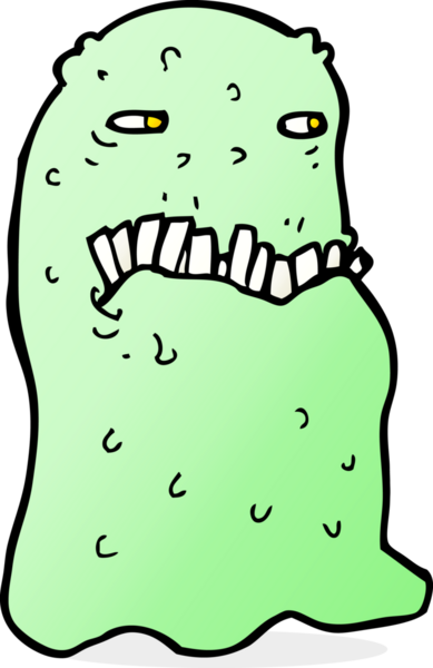 Bir insan tarafından çizilmiş iğrenç bir hayalet.