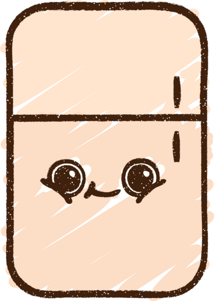 Refigerator Tebeşiri Bir insan tarafından çizilmiş