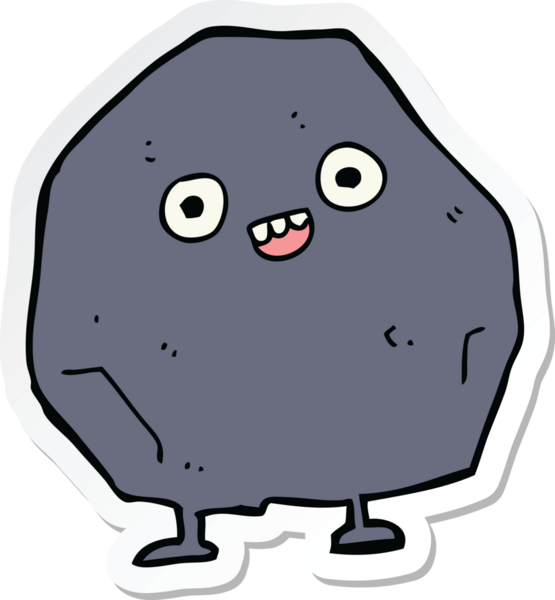 Bir insan tarafından çizilmiş karikatür taşının çıkartması.