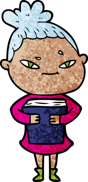 Bir insan tarafından çizilmiş karikatür kadın.