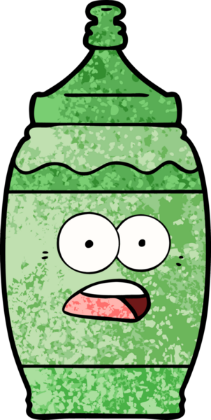 Bir insan tarafından çizilmiş spor içeceği.