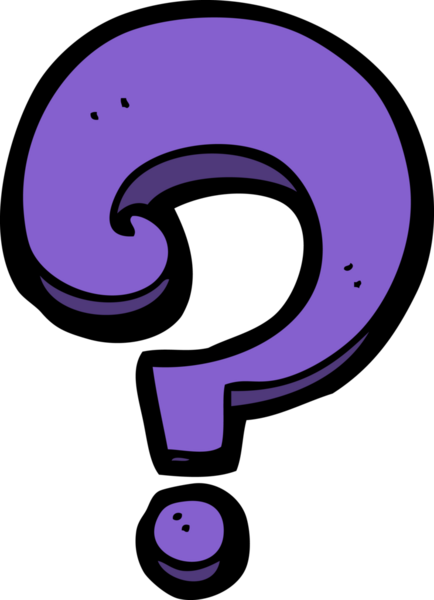 Bir insan tarafından çizilmiş soru işareti.