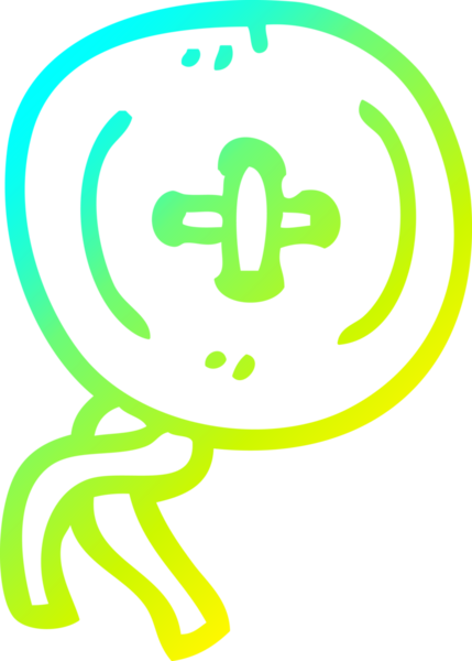 Bir insan tarafından çizilmiş bir çizgi filmin soğuk gradyan çizgisi.