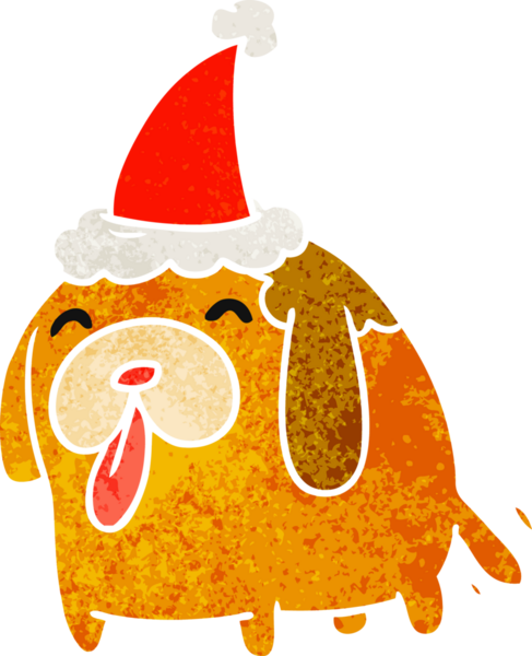 Bir insan tarafından çizilmiş Kawaii köpeğinin eski bir karikatürü.