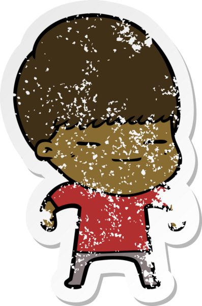 Bir insan tarafından çizilmiş kendini beğenmiş bir çizgi film karakterinin sıkıntılı çıkartması.