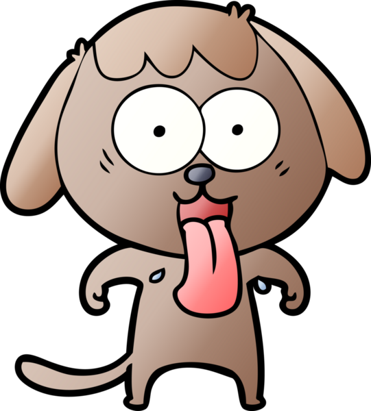 Bir insan tarafından çizilmiş şirin bir çizgi film köpeği.